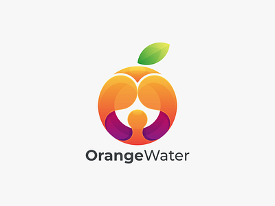 Orange Water branding design graphic design icon logo orange coloring orange logo orange water coloring