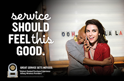 Virgin Mobile Feel Good Service animation graphic design retail typography