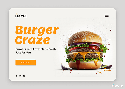 Burger Website design branding design typography ui ux