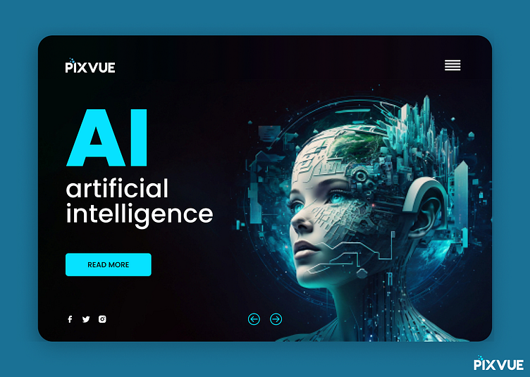 Ai Website design concept by Pixvue on Dribbble