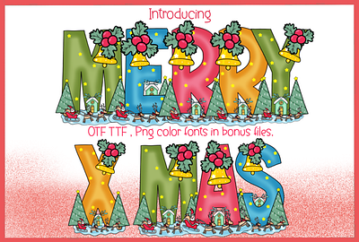 Merry X Mas a z and number branding christmas christmas color colorful cute design fonts graphic design illustration logo merry xmas