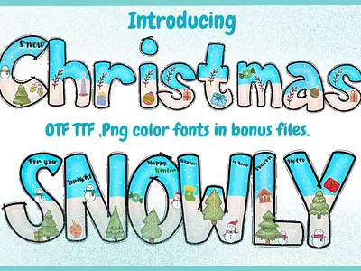 Christmas snowly a z and number ai branding christmas christmas snowly colorful cute design fonts graphic design illustration logo