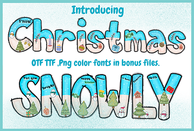 Christmas snowly a z and number ai branding christmas christmas snowly colorful cute design fonts graphic design illustration logo