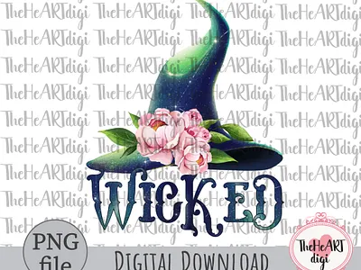Wicked Witch Hat Sublimation PNG Design celestial creepy flowers graphic design halloween hat illustration moon spooky stars sublimation sublimation png t shirt design watercolor watercolor clipart watercolor hat wicked witch witchy woman