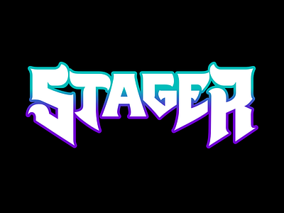 Stager Logotype bold branding building concert construction logotipo logotype magic performance solid stage technique typography