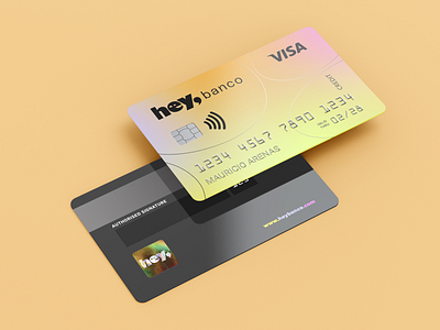 Hey Banco credit card concepts bank brand branding colorful colors concepts credit card design graphic design illustration logo mockup package packaging