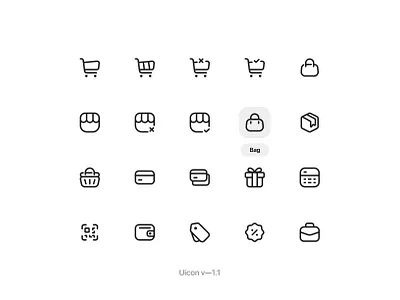 Uicon, 🛒 Shopping / Money / Store category figma icon shopping ui uicon