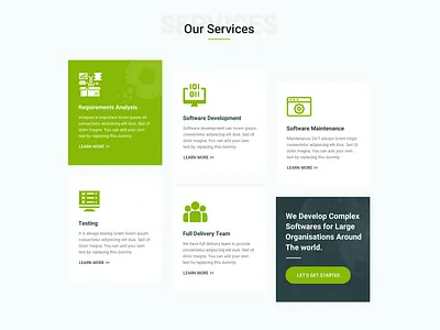 Software Agency Website - Services adobe photoshop design dribbble dribbbleweeklywarmup graphic design illustration modern design ui uidesign website design