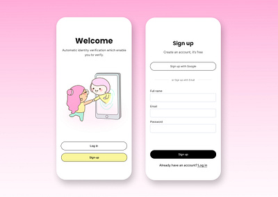 Log In and Sign Up App Design 3d appdesign branding colorcombinations dailyui design graphic design graphicdesigner illustration login loginpage logo motion graphics register signup ui uiinspiration uiuxdesigns ux vector
