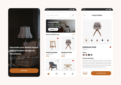 Furniture Store Mobile App app app design design figma mobile app ui user interface