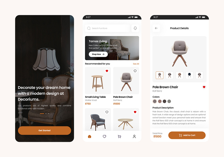 Furniture Store Mobile App by Sanket Rupareliya on Dribbble