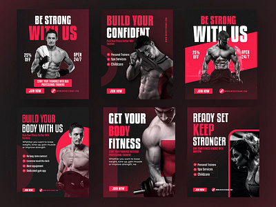 Fitness Gym | social media Post | Web Banner fitness fitness banner graphic design gym gym banner gym social media post social media post web banner yoga