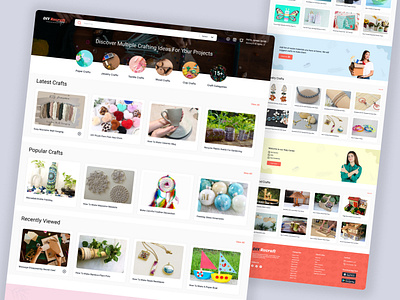Diy Re crafts Website version branding design logo typography ui ux