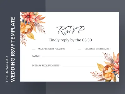 Autumn Wedding RSVP Free Google Docs Template autumn docs document fall free google docs templates free template free template google docs google google docs marriage print printing reply response rsvp template templates wedding word