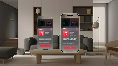 Pop Up / Overlay /Apple music /Vision Os applemusic dailyui overlay popup visonos