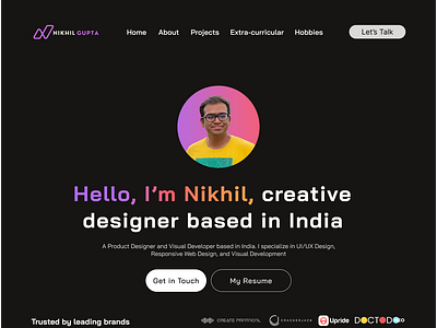 Portfolio Websites figma graphic design ui webdesigning