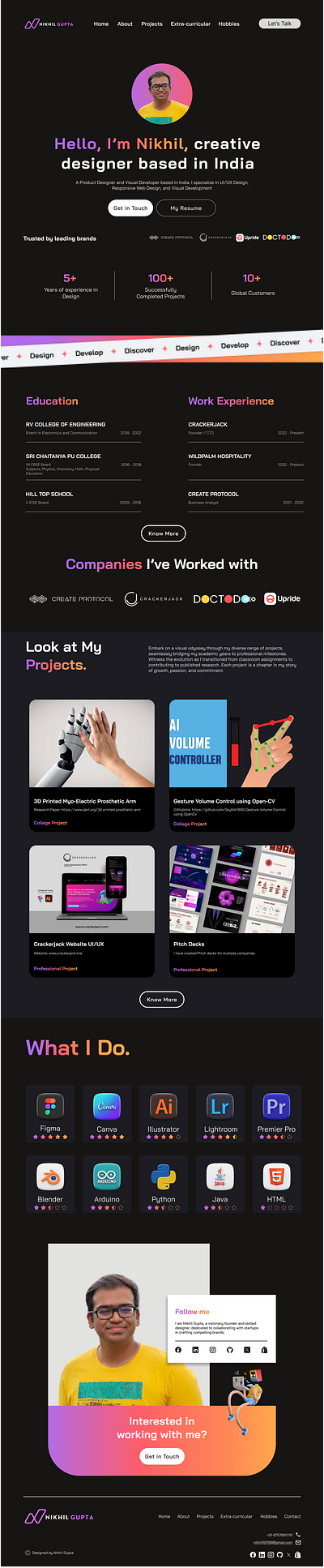 Portfolio Websites figma graphic design ui webdesigning