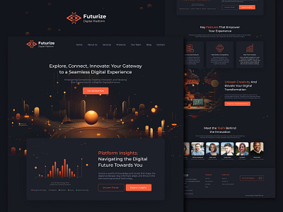 Futurize Digital Platform accessibility branding creative design digital marketing innovation interactive design modern design portfolio showcase ui uiux design user experience user interface visual design web design