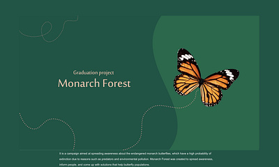 Monarch forest project 3d animation branding graphic design logo motion graphics ui