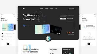 Digital | Finance App | Landing app apps banking branding creditcard finance landing money productdesign redesign ui ux