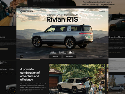 Rivian Web Redesign homepage landing page ui ui ux design ux web design webflow