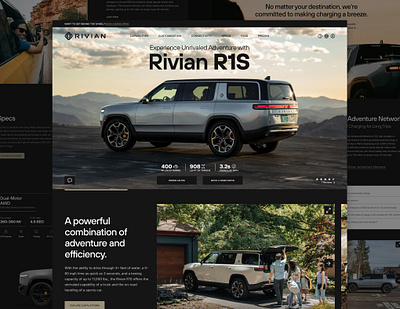 Rivian Web Redesign homepage landing page ui ui ux design ux web design webflow