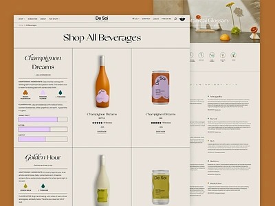 De Soi - Collection Page & Glossary branding collection page design development ecommerce glossary ui ux
