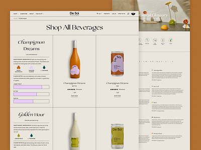 De Soi - Collection Page & Glossary branding collection page design development ecommerce glossary ui ux