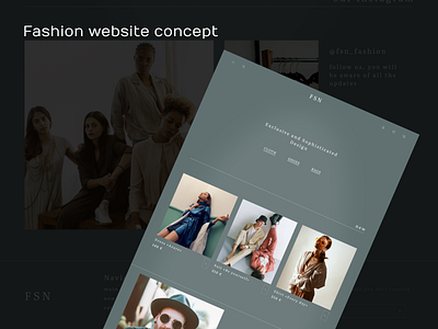 FSN - fashion website concept design fashion minimalism shop store ui uidesign web website