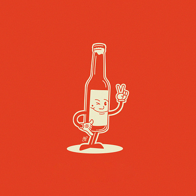 Baer-Mate branding character drinks illustration mate