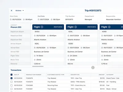Trip Details app clean dark blue design figma flight grey minimalism transactions travel ui web app