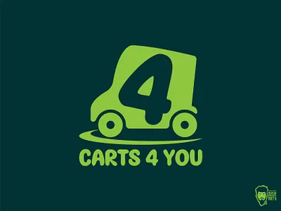 Carts 4 You branding business logo cart custom logo design flat funky logo go cart golf golf cart graphic design icon logo make logo meaningful professional logo timeless logo unique logo vector