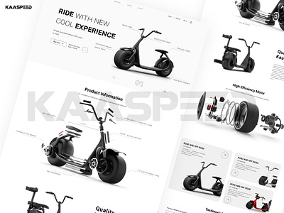 Electric - Bike Landing Page UI Design branding business development design e bike website graphic design illustration interaction design kaaspeed motion graphics saas application saas project scooter landing page design scooter website design ui uiux uiux design user experience user interface web design