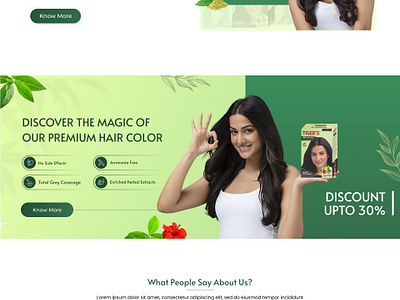 Website Design for Henna Product landing pages uiux henna product