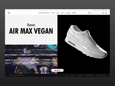 Fictional Nike Air Max Campaign LP 3d animation branding graphic design motion graphics typography ui ux web design