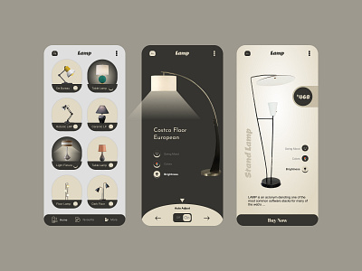 Lamp eCommerce app Design ecommerce lamp table lamp ui ux