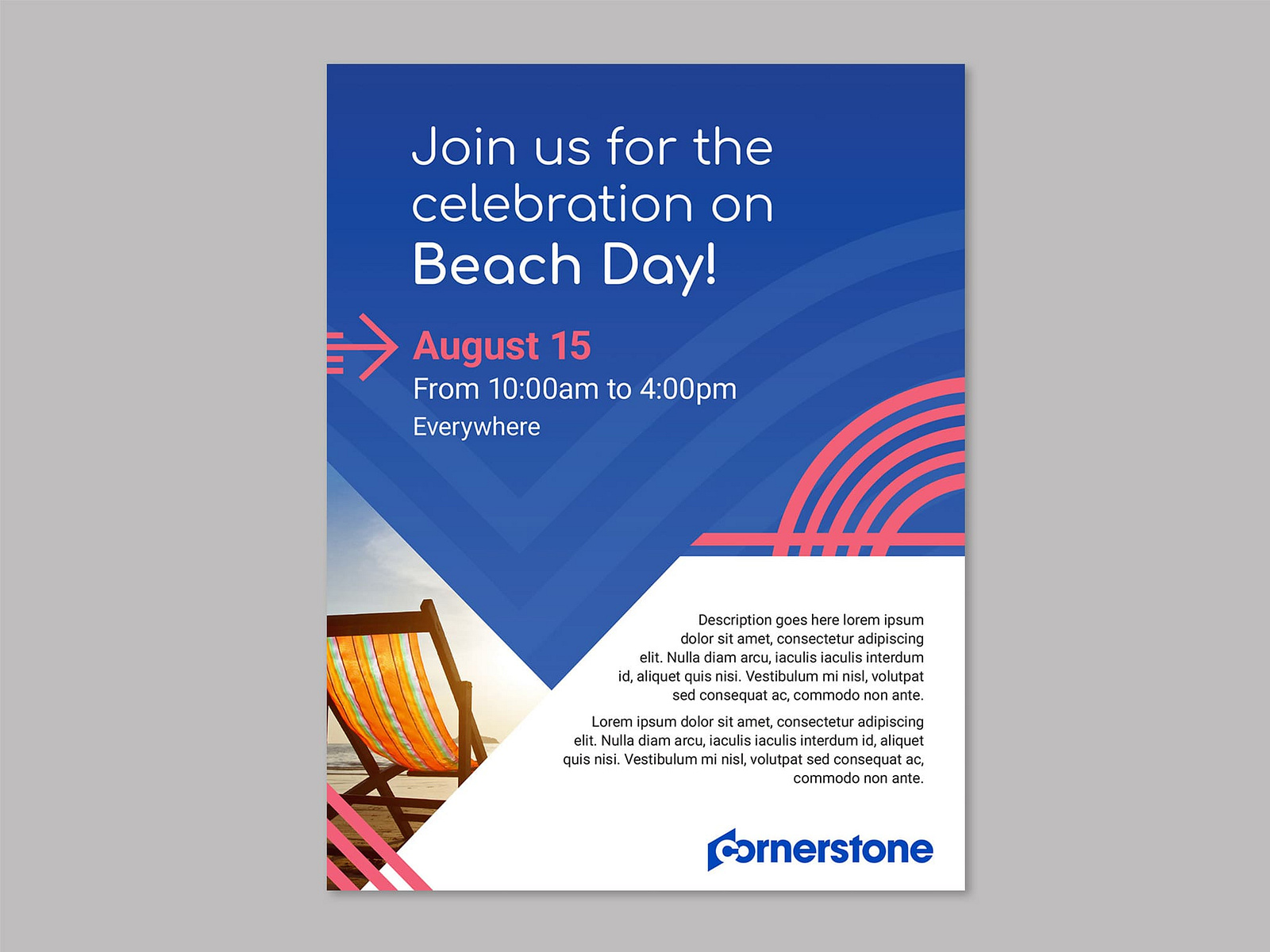 Cornerstone Internal Poster Template by Jodi Sinatra on Dribbble