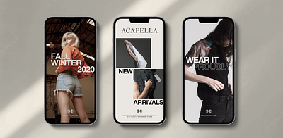 Acapella creative direction fashion design graphic design social media