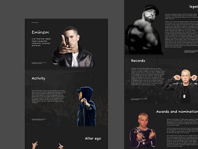Eminem biography biography design eminem ui ux
