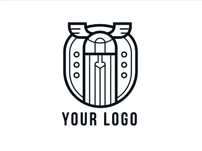 Customizable Viking brand branding creative download escudo guerrero identity inspiration logo marca template viking war