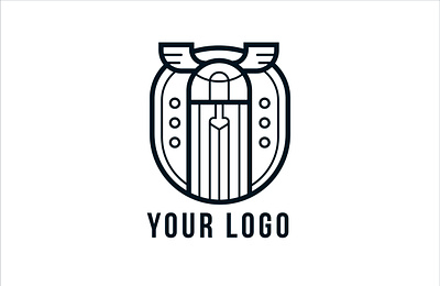 Customizable Viking brand branding creative download escudo guerrero identity inspiration logo marca template viking war
