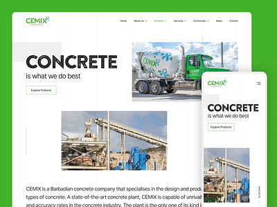 Concrete Company Web (Demo) layout responsive ui ui design ux visual design web web design website website design