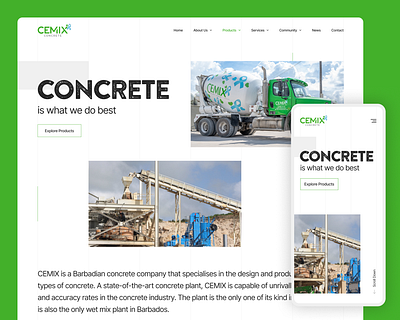 Concrete Company Web (Demo) layout responsive ui ui design ux visual design web web design website website design
