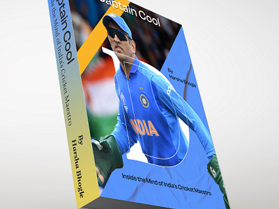 A imaginary book cover design biography book book cover bookddesign cricket ms dhoni sports