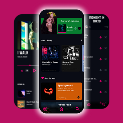 Music Streaming App app concept design music ui ux uxui