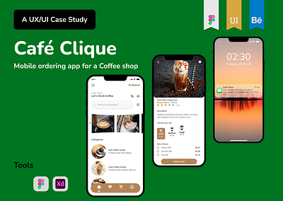 Coffee App app design case study coffee app design figma ios mobile app product designer ui ui ux ux xd