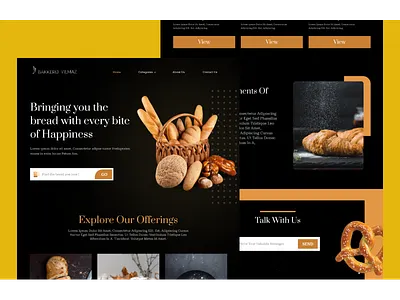 Bakery Landing Page iconography