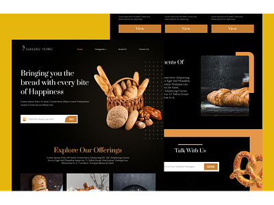 Bakery Landing Page iconography