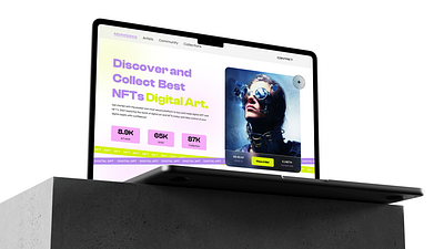 NFT Landing Page graphic design landing page minimal modern nft ui ux web website