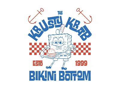 Spongebob Square Pants - Krusty Krab Merch apparel burger cartoon cartoons design eat fast food food illustration krabs krustykrab merch nick nickelodeon nicktoons ocean shirt spongebob spongebob square pants water